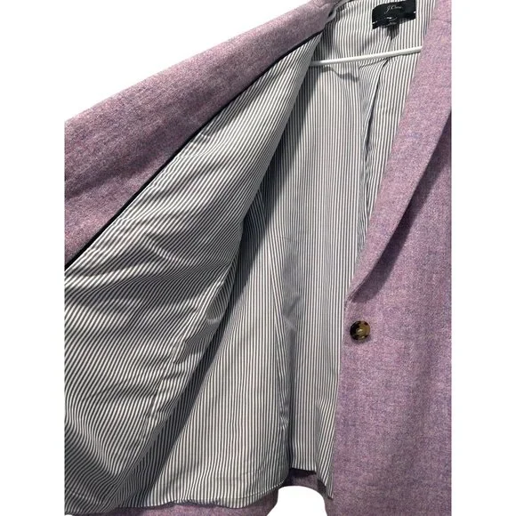 J.Crew Parke Chantal Herringbone Wool Blazer Womens 20 2X Purple Tweed Preppy - Picture 15 of 16
